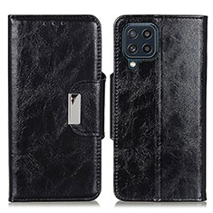 Samsung Galaxy M32 4G用手帳型 レザーケース スタンド カバー N04P サムスン ブラック
