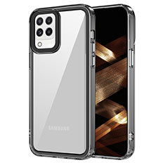 Samsung Galaxy M32 4G用ハイブリットバンパーケース クリア透明 プラスチック カバー AC1 サムスン ブラック