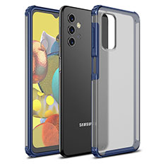 Samsung Galaxy M32 5G用ハイブリットバンパーケース クリア透明 プラスチック カバー WL1 サムスン ネイビー