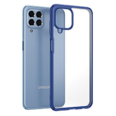 Samsung Galaxy M33 5G用ハイブリットバンパーケース クリア透明 プラスチック カバー WL1 サムスン ネイビー