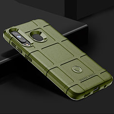 Samsung Galaxy M40用360度 フルカバー極薄ソフトケース シリコンケース 耐衝撃 全面保護 バンパー J02S サムスン グリーン
