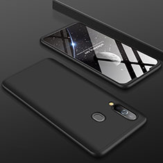 Samsung Galaxy M40用ハードケース プラスチック 質感もマット 前面と背面 360度 フルカバー サムスン ブラック