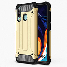Samsung Galaxy M40用ハイブリットバンパーケース プラスチック 兼シリコーン カバー WL1 サムスン ゴールド