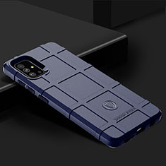 Samsung Galaxy M40S用360度 フルカバー極薄ソフトケース シリコンケース 耐衝撃 全面保護 バンパー J02S サムスン ネイビー
