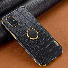 Samsung Galaxy M40S用ケース 高級感 手触り良いレザー柄 XD1 サムスン ブラック