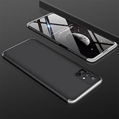 Samsung Galaxy M51用ハードケース プラスチック 質感もマット 前面と背面 360度 フルカバー M01 サムスン シルバー・ブラック
