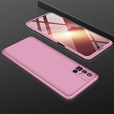 Samsung Galaxy M51用ハードケース プラスチック 質感もマット 前面と背面 360度 フルカバー M01 サムスン ローズゴールド