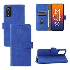 Samsung Galaxy M52 5G用手帳型 レザーケース スタンド カバー L03Z サムスン ネイビー