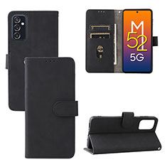 Samsung Galaxy M52 5G用手帳型 レザーケース スタンド カバー L03Z サムスン ブラック