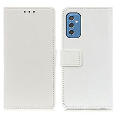 Samsung Galaxy M52 5G用手帳型 レザーケース スタンド カバー M08L サムスン ホワイト