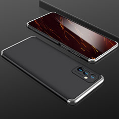 Samsung Galaxy M52 5G用ハードケース プラスチック 質感もマット 前面と背面 360度 フルカバー P01 サムスン シルバー・ブラック