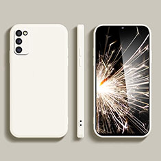 Samsung Galaxy M52 5G用360度 フルカバー極薄ソフトケース シリコンケース 耐衝撃 全面保護 バンパー サムスン ホワイト
