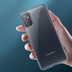 Samsung Galaxy M52 5G用極薄ソフトケース シリコンケース 耐衝撃 全面保護 クリア透明 T02 サムスン クリア