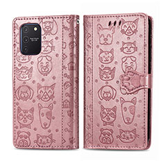 Samsung Galaxy M80S用手帳型 レザーケース スタンド パターン カバー S03D サムスン ピンク