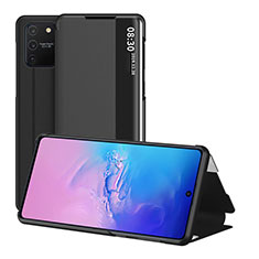 Samsung Galaxy M80S用手帳型 レザーケース スタンド カバー ZL2 サムスン ブラック
