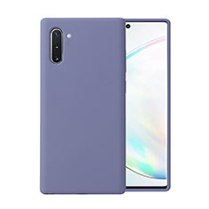 Samsung Galaxy Note 10 5G用360度 フルカバー極薄ソフトケース シリコンケース 耐衝撃 全面保護 バンパー C02 サムスン パープル