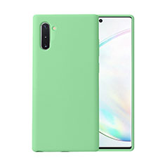 Samsung Galaxy Note 10 5G用360度 フルカバー極薄ソフトケース シリコンケース 耐衝撃 全面保護 バンパー C02 サムスン グリーン