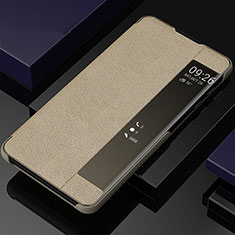Samsung Galaxy Note 10 5G用手帳型 レザーケース スタンド カバー T06 サムスン ゴールド