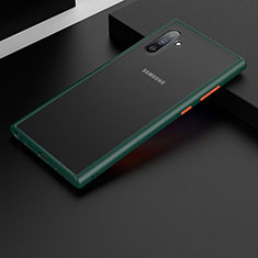Samsung Galaxy Note 10 5G用ハイブリットバンパーケース プラスチック 兼シリコーン カバー R01 サムスン グリーン