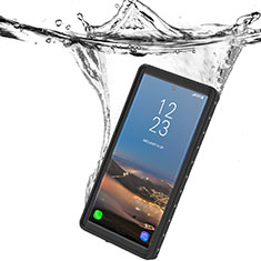 Samsung Galaxy Note 10 5G用完全防水ケース ハイブリットバンパーカバー 高級感 手触り良い 360度 W01 サムスン ブラック