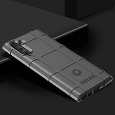 Samsung Galaxy Note 10 5G用360度 フルカバー極薄ソフトケース シリコンケース 耐衝撃 全面保護 バンパー J02S サムスン グレー