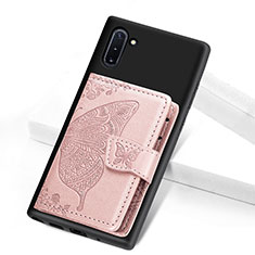 Samsung Galaxy Note 10 5G用極薄ソフトケース シリコンケース 耐衝撃 全面保護 マグネット式 バンパー S05D サムスン ピンク