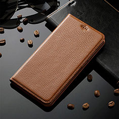 Samsung Galaxy Note 10 5G用手帳型 レザーケース スタンド カバー H02P サムスン ライト・ブラウン