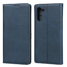Samsung Galaxy Note 10 5G用手帳型 レザーケース スタンド カバー サムスン ネイビー