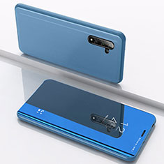 Samsung Galaxy Note 10 5G用手帳型 レザーケース スタンド 鏡面 カバー L02 サムスン ブルー