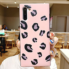 Samsung Galaxy Note 10 5G用ハイブリットバンパーケース プラスチック パターン 鏡面 P01 サムスン ピンク