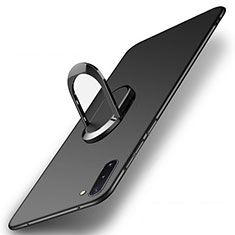 Samsung Galaxy Note 10用極薄ソフトケース シリコンケース 耐衝撃 全面保護 アンド指輪 マグネット式 K01 サムスン ブラック