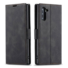 Samsung Galaxy Note 10用手帳型 レザーケース スタンド カバー T05 サムスン ブラック