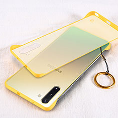 Samsung Galaxy Note 10用ハードカバー クリスタル クリア透明 S01 サムスン イエロー