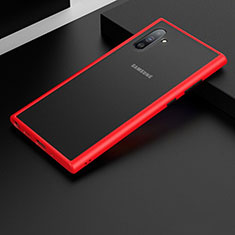 Samsung Galaxy Note 10用ハイブリットバンパーケース プラスチック 兼シリコーン カバー R01 サムスン レッド