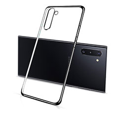 Samsung Galaxy Note 10用極薄ソフトケース シリコンケース 耐衝撃 全面保護 クリア透明 S01 サムスン ブラック