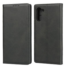 Samsung Galaxy Note 10用手帳型 レザーケース スタンド カバー T07 サムスン ブラック