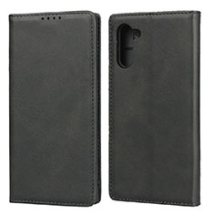Samsung Galaxy Note 10用手帳型 レザーケース スタンド カバー サムスン ブラック