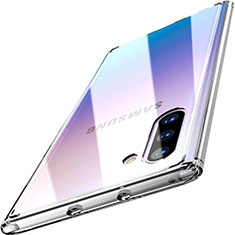 Samsung Galaxy Note 10用ハイブリットバンパーケース クリア透明 プラスチック 鏡面 カバー M03 サムスン クリア