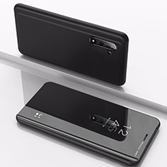 Samsung Galaxy Note 10用手帳型 レザーケース スタンド 鏡面 カバー L02 サムスン ブラック