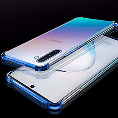 Samsung Galaxy Note 10用極薄ソフトケース シリコンケース 耐衝撃 全面保護 クリア透明 H02 サムスン ネイビー