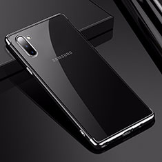 Samsung Galaxy Note 10用極薄ソフトケース シリコンケース 耐衝撃 全面保護 クリア透明 H03 サムスン シルバー