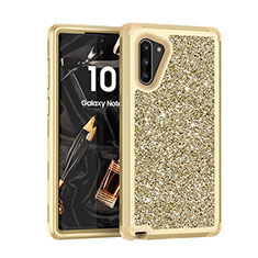 Samsung Galaxy Note 10用ハイブリットバンパーケース ブリンブリン カバー 前面と背面 360度 フル サムスン ゴールド