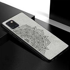Samsung Galaxy Note 10 Lite用極薄ソフトケース シリコンケース 耐衝撃 全面保護 マグネット式 バンパー S04D サムスン グレー