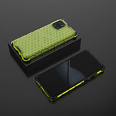 Samsung Galaxy Note 10 Lite用360度 フルカバー ハイブリットバンパーケース クリア透明 プラスチック カバー AM2 サムスン グリーン