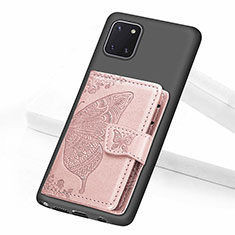 Samsung Galaxy Note 10 Lite用極薄ソフトケース シリコンケース 耐衝撃 全面保護 マグネット式 バンパー S09D サムスン ピンク