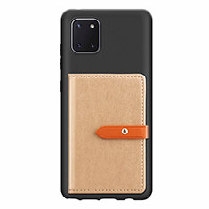 Samsung Galaxy Note 10 Lite用極薄ソフトケース シリコンケース 耐衝撃 全面保護 マグネット式 バンパー S10D サムスン カーキ色