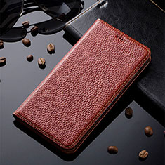 Samsung Galaxy Note 10 Lite用手帳型 レザーケース スタンド カバー H02P サムスン ブラウン