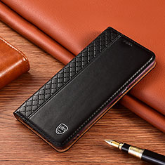 Samsung Galaxy Note 10 Lite用手帳型 レザーケース スタンド カバー H07P サムスン ブラック