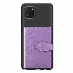 Samsung Galaxy Note 10 Lite用極薄ソフトケース シリコンケース 耐衝撃 全面保護 マグネット式 バンパー S02D サムスン パープル
