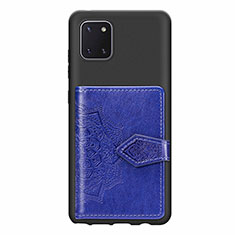 Samsung Galaxy Note 10 Lite用極薄ソフトケース シリコンケース 耐衝撃 全面保護 マグネット式 バンパー S02D サムスン ネイビー